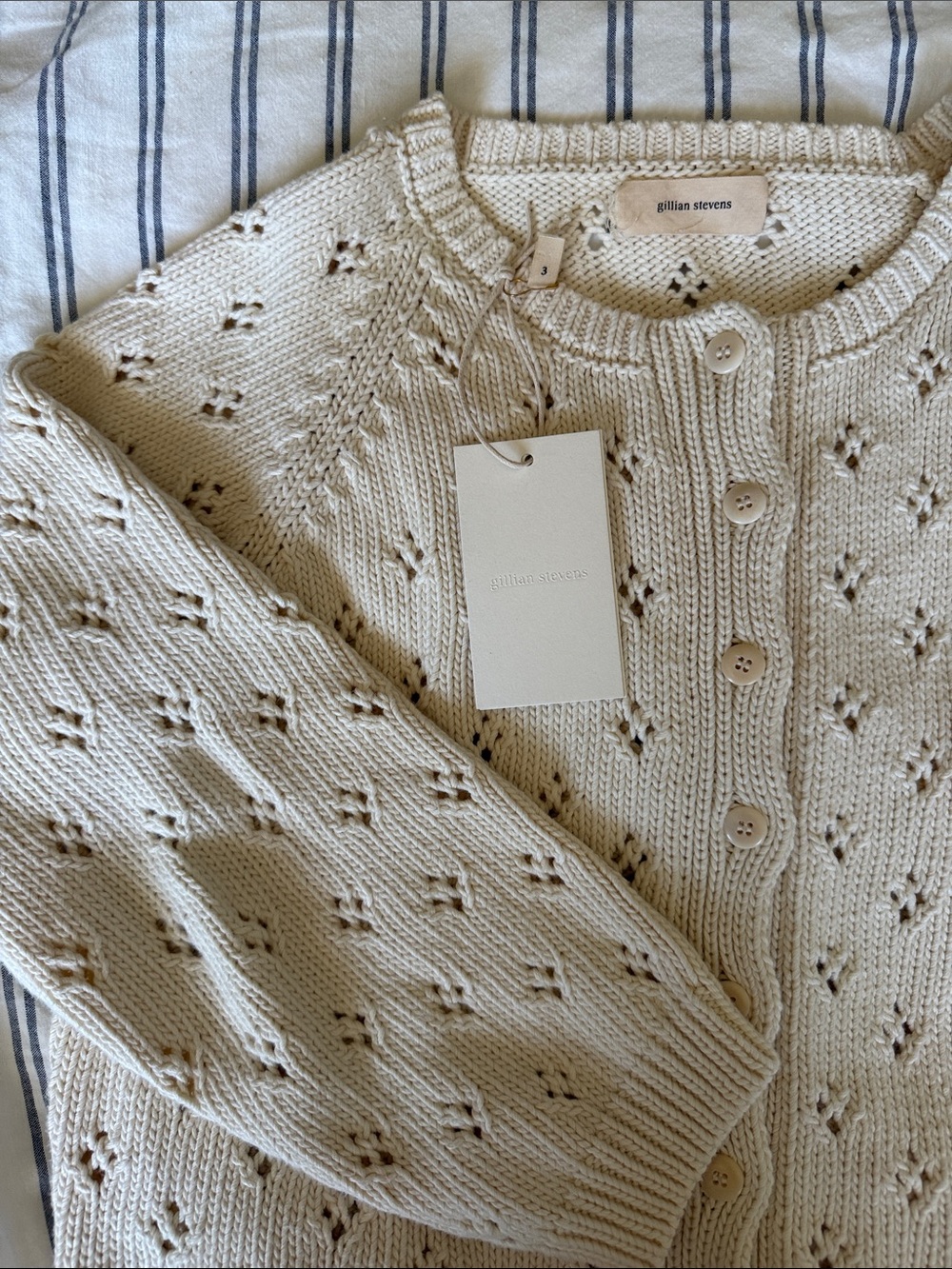 Mabel Cardigan in Ivory - Gillian Steven’s - Picture 4 of 5